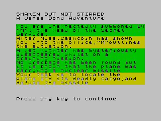 Shaken but Not Stirred (ZX Spectrum)